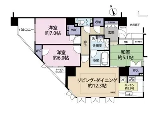 ディオ学園前プレシア【6階】の間取り