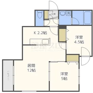エルミタージュ山鼻【4階】の間取り