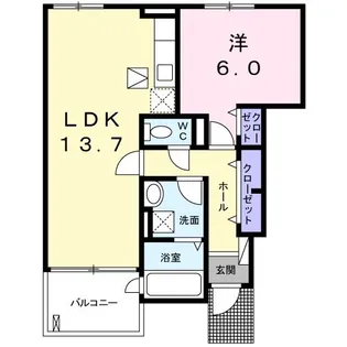 パークシャルム武蔵野【1階】の間取り