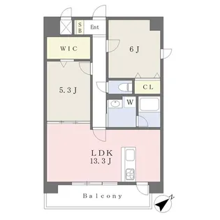 ジャルダン フルーリ【5階】の間取り