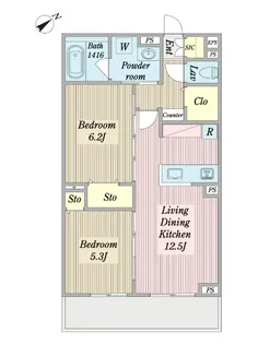 グラングレース調布【1階】の間取り