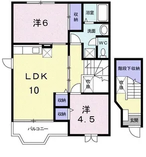 サニーコートA【2階】の間取り