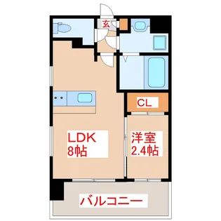 リアンシエルブルー鹿児島中央【3階】の間取り