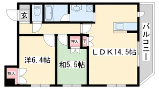 東加古川ミオ【6階】の間取り