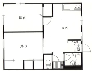 みきやコーポラス II号棟【1階】の間取り