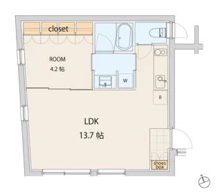 エスセナーリオ若松町【2階】の間取り