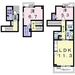 プロムナード・アンジュ押上【2階】の間取り