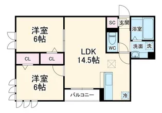 CASA FLORESTA【3階】の間取り