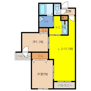 M‘S千歳幸町【4階】の間取り