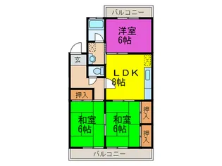 サンコ-ポ【3階】の間取り