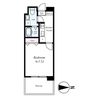ローズモント・フレア博多駅前【6階】の間取り