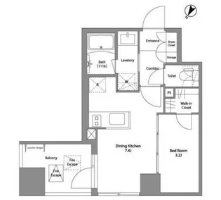 コンフォリア板橋区役所前【3階】の間取り