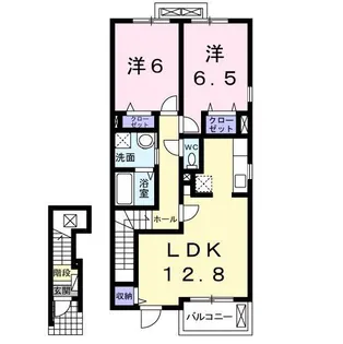 クリア (北棟)【2階】の間取り