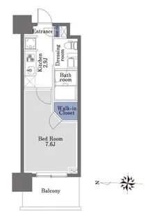 プライムメゾン早稲田【7階】の間取り