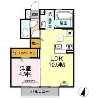 エパル三門【1階】の間取り