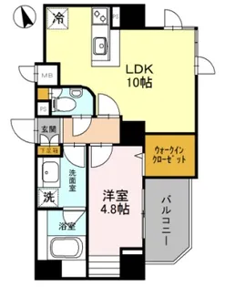 プレミアム菱屋西【8階】の間取り