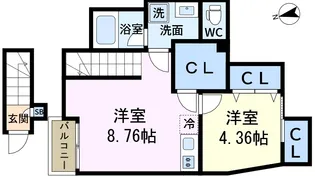 ローズテラス新小岩【3階】の間取り