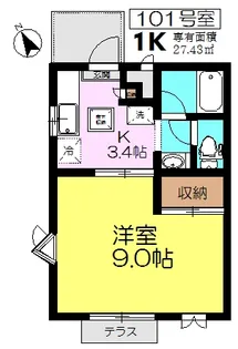 国立台ハウス【1階】の間取り
