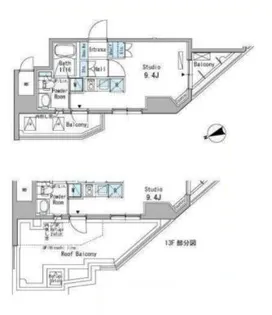 パークアクシス駒込【13階】の間取り