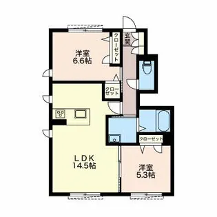 ハピネス【1階】の間取り