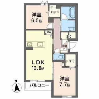 ソフィア江南【2階】の間取り