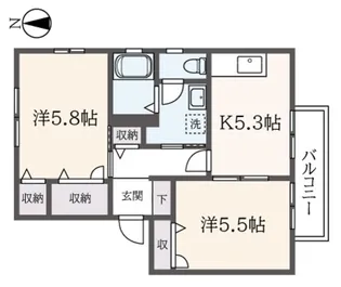 フェアウェイ ヴィスタA【1階】の間取り