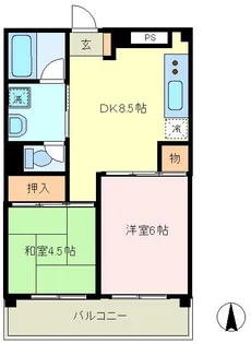 きよしヶ丘ハイツ【4階】の間取り