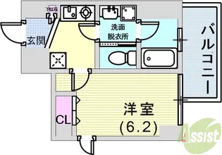 キューブコート【3階】の間取り