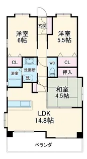 ラビングルーシュ【2階】の間取り