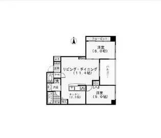 グリーンパークミノワ【2階】の間取り