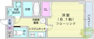 アトランティデ【1階】の間取り