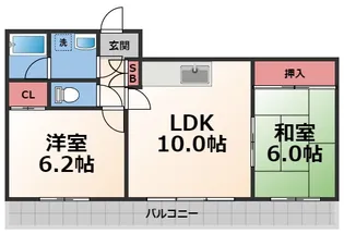 クラージュアイ【4階】の間取り