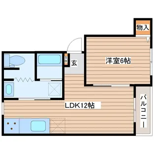 フルール仙台南【1階】の間取り