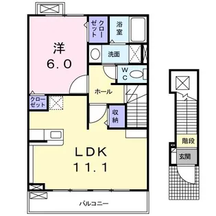 アザレア【2階】の間取り
