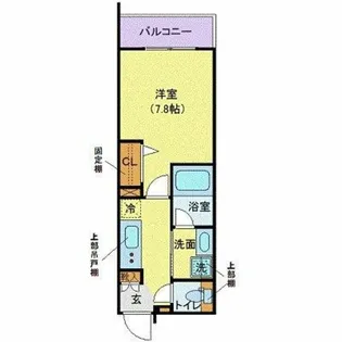 ハーモニーレジデンス品川高輪【3階】の間取り