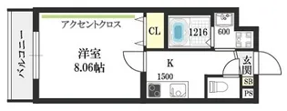 ウエストコクーン阿倍野【4階】の間取り