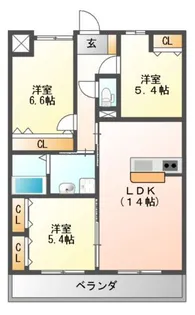 セイワコートプレミアム【1階】の間取り