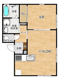サンライズ大潟【2階】の間取り