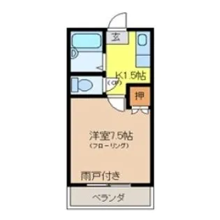 コーポアムール【1階】の間取り