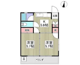 フタバハイツ【1階】の間取り