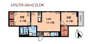 Casa Roseto【1階】の間取り