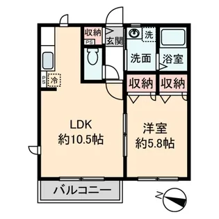 ラベリーテ佐倉【1階】の間取り
