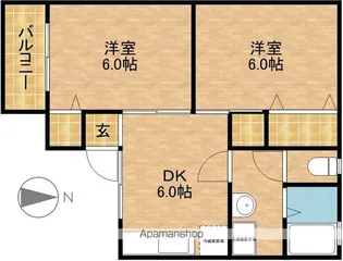 セジュールLEE【1階】の間取り