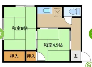 鈴木荘【1階】の間取り