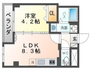 アヴァンスエバー中三国ヶ丘【3階】の間取り