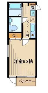 カーサ・デ・フィオーレ【2階】の間取り
