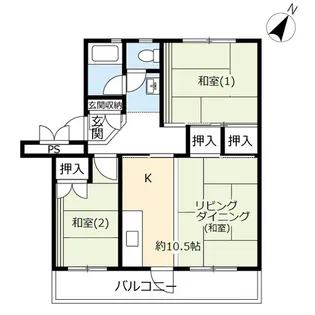 UR久喜青葉【2階】の間取り