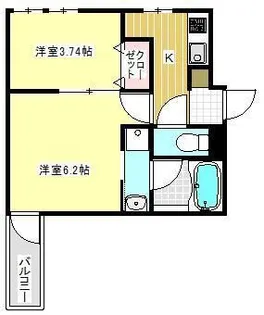 Cherim(シェリム)試験場前II【3階】の間取り