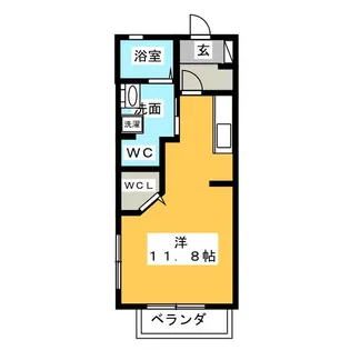 エクシール竪堀A【2階】の間取り