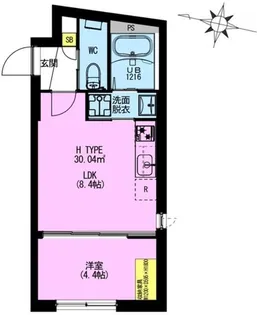ADORE URBAN大森町【4階】の間取り